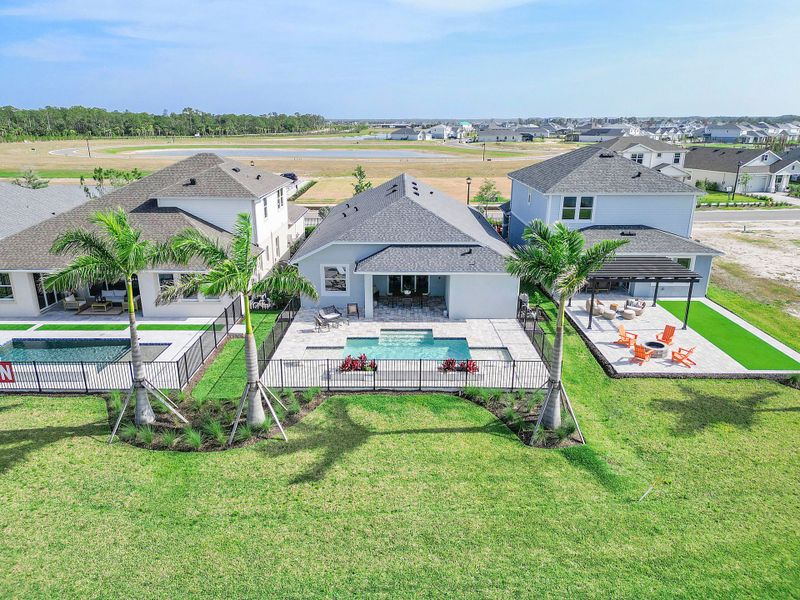 Aerial view of the The Sanctuary – Resort Collection community in Punta Gorda, FL, showing layout and nearby surroundings (Image 16).