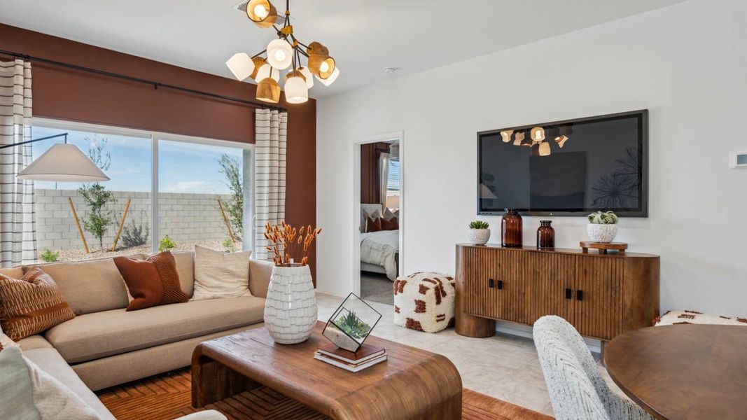 Furnished interior in a model home at Elena Trails in Maricopa (Image 14).