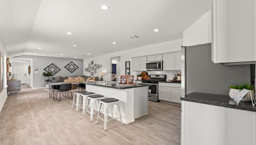 Furnished interior in a model home at Breckenridge Forest in Spring (Image 18).