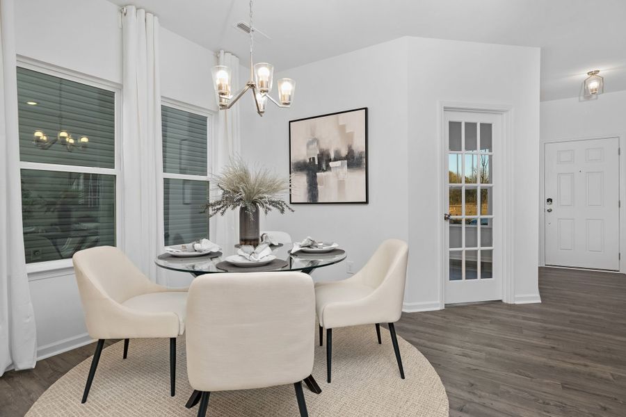 Furnished interior in a model home at Whispering Hills in Locust (Image 7).