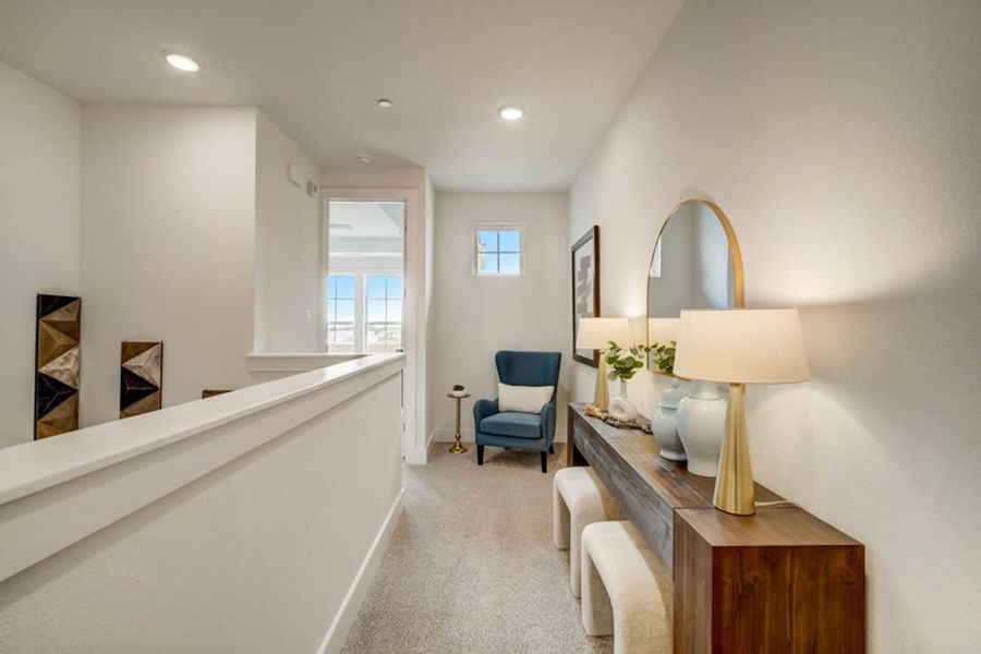 Furnished interior in a model home at Avery Centre in Round Rock (Image 49).