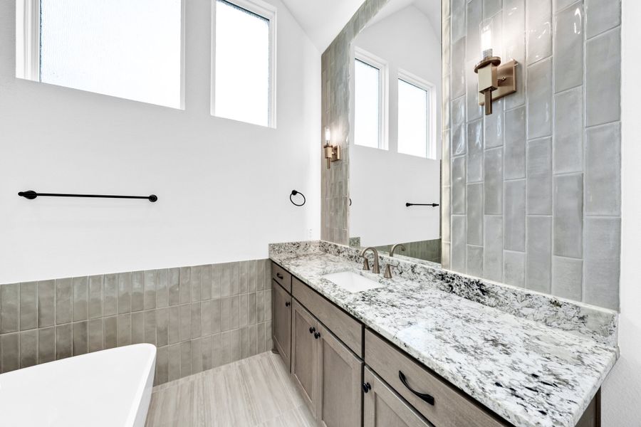 Furnished interior in a model home at Panther Trail in Van Alstyne (Image 28).