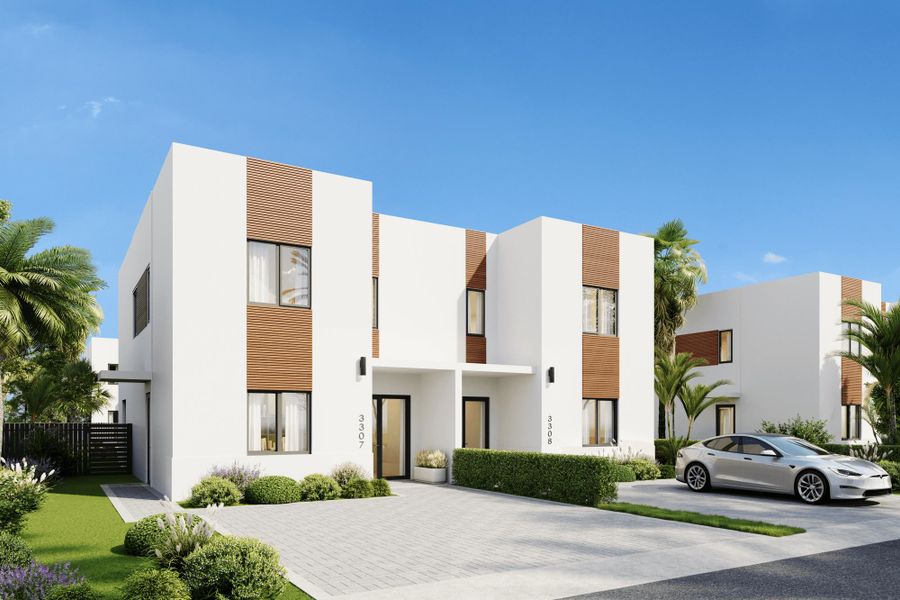 Front exterior of a home in the Shores Pointe community, located in Miami, FL (Image 3).