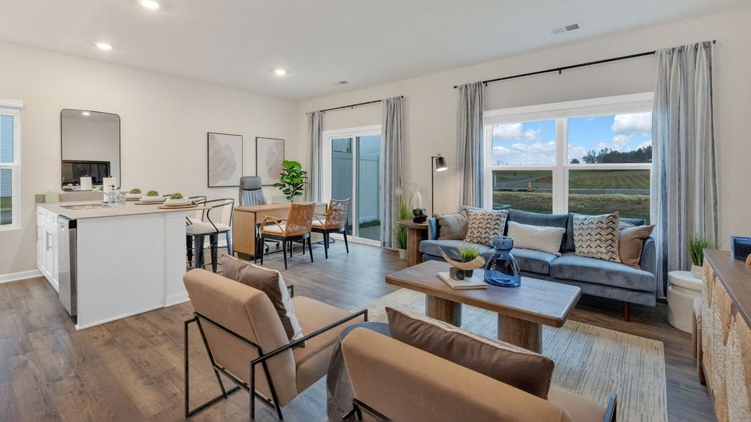 Furnished interior in a model home at Saylor's Place Townhomes in Jonesborough (Image 2).