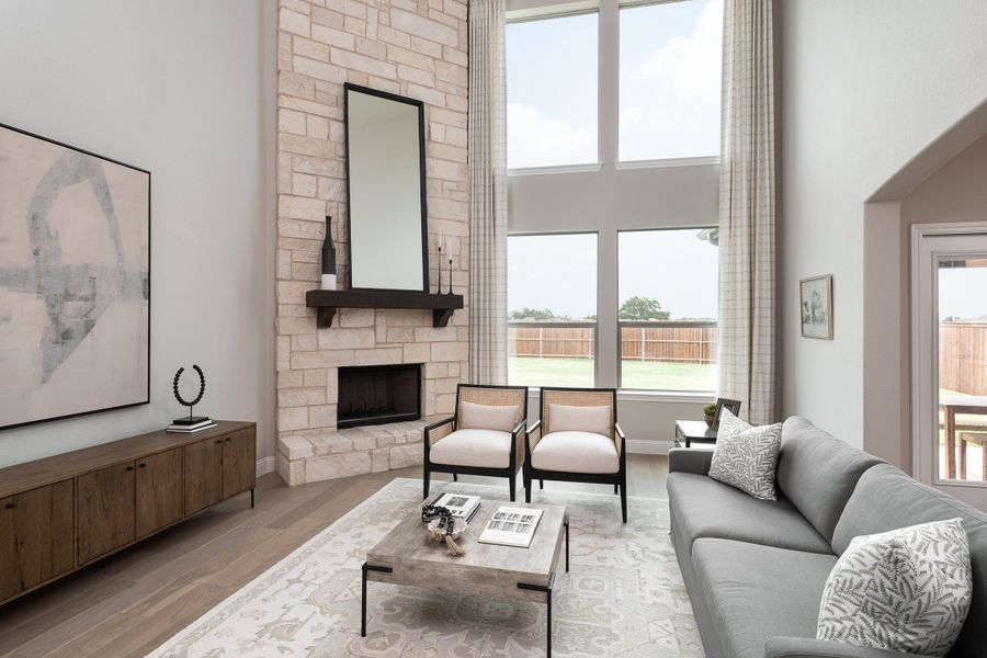 Furnished interior in a model home at Silo Mills - Signature Series in Joshua (Image 7).