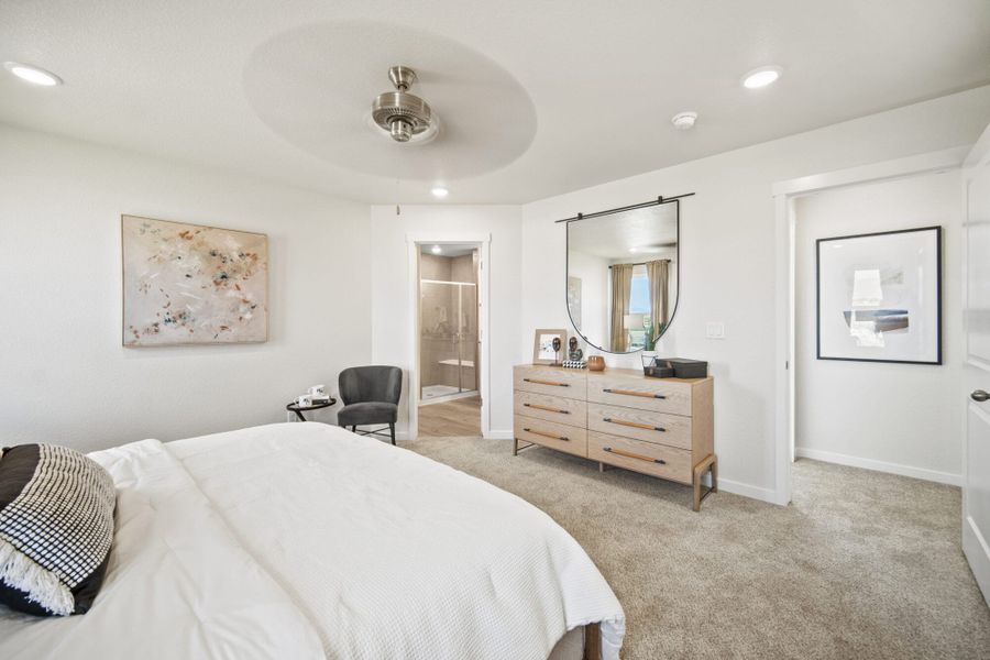 Furnished interior in a model home at The Glen in Colorado Springs (Image 25).