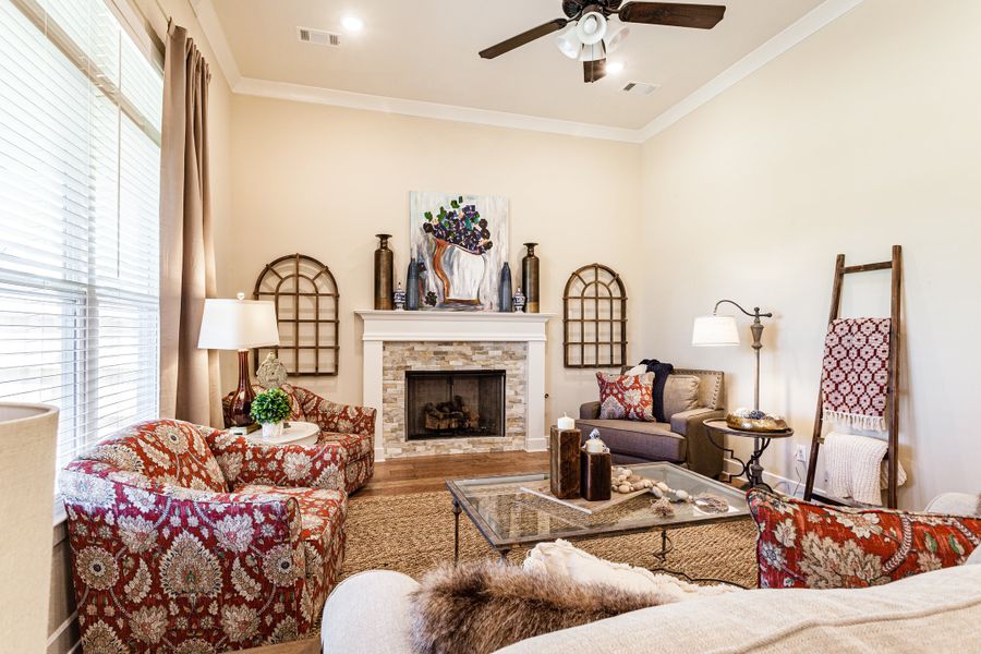 Furnished interior in a model home at Georgetown in Collierville (Image 5).