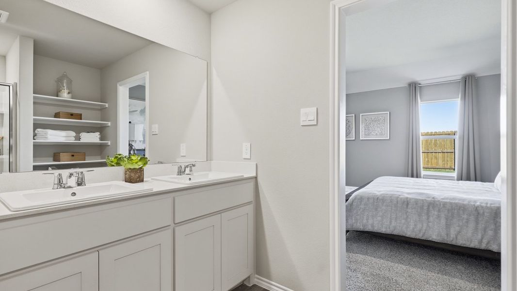 Furnished interior in a model home at Townes Landing in Fort Worth (Image 20).