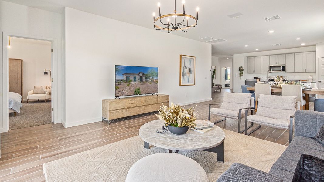 Furnished interior in a model home at Redford Estates in Tucson (Image 3).
