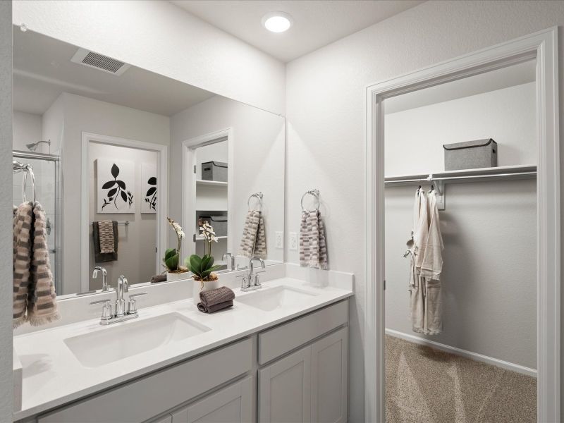 Furnished interior in a model home at Lake Bluff in Greeley (Image 16).