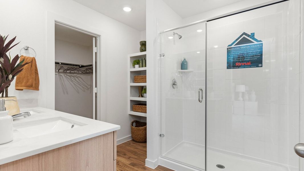 Furnished interior in a model home at Villarosa at Tamarron in Katy (Image 33).