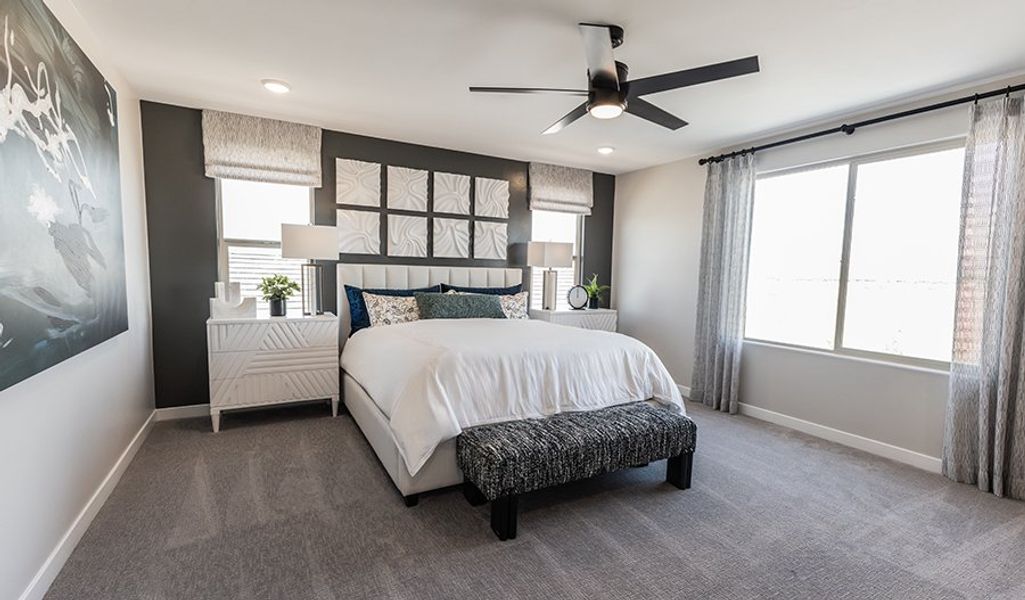 Furnished interior in a model home at Desert Bloom at Monarch in Marana (Image 10).