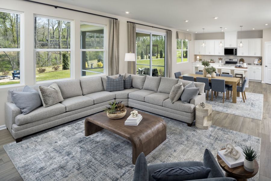 Furnished interior in a model home at Westfall in Gastonia (Image 4).