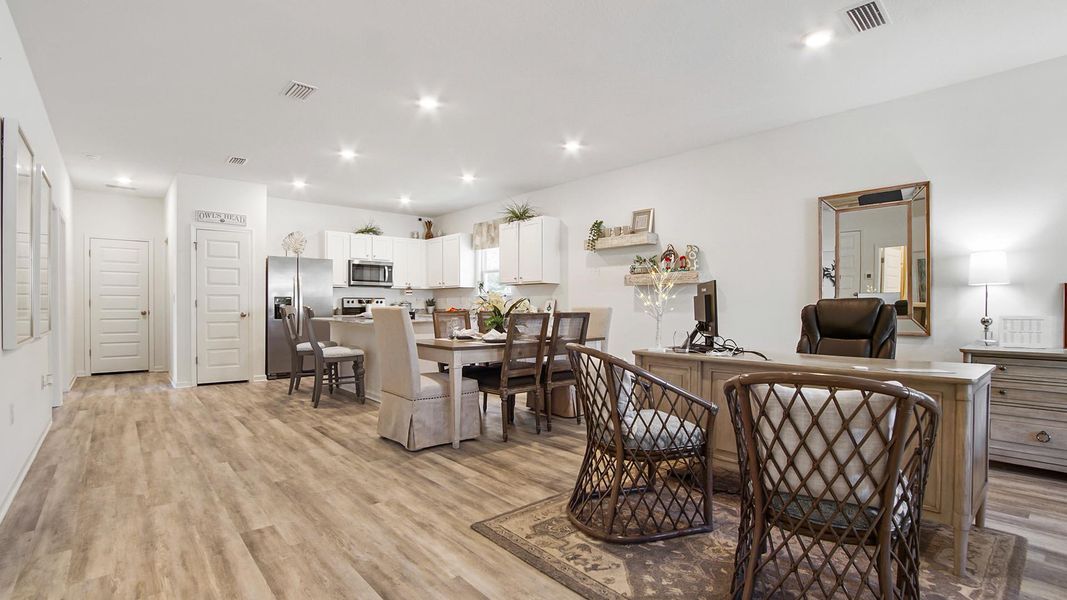 Furnished interior in a model home at Owl's Head East in Freeport (Image 5).