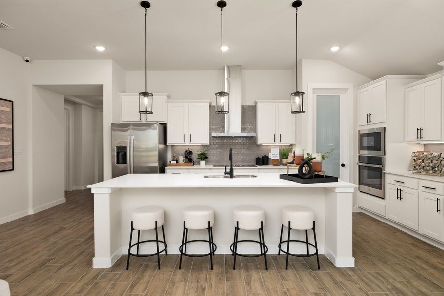 Furnished interior in a model home at Alberta Heights in Edinburg (Image 8).