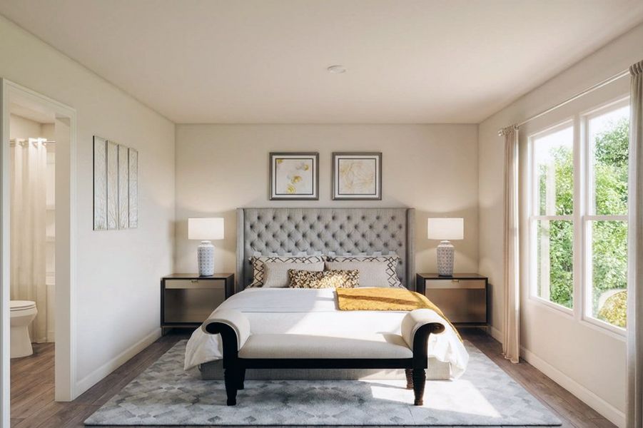 Furnished interior in a model home at Whispering Winds in Alvord (Image 7).