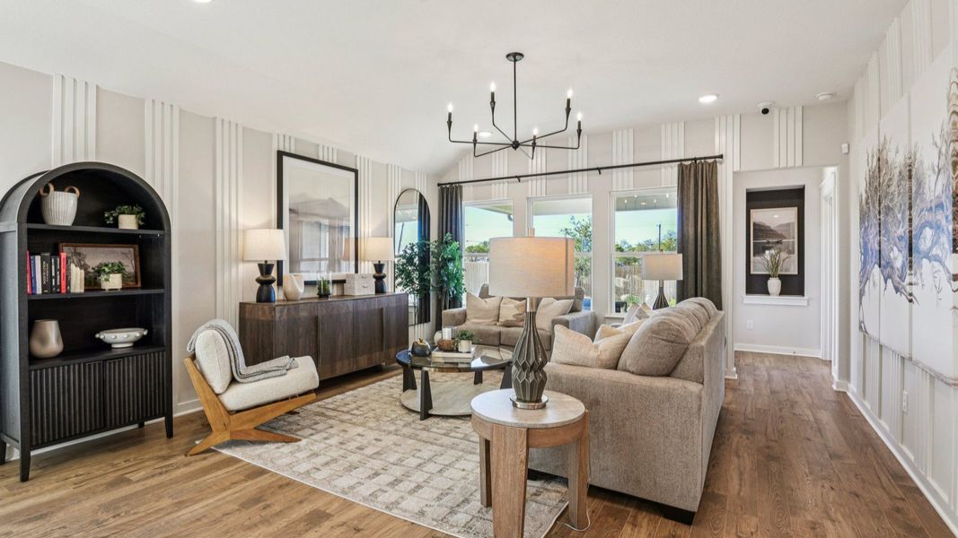 The Great Room is the heart of the home and overlooks the backyard The Great Room is the heart of the home and overlooks the backyard