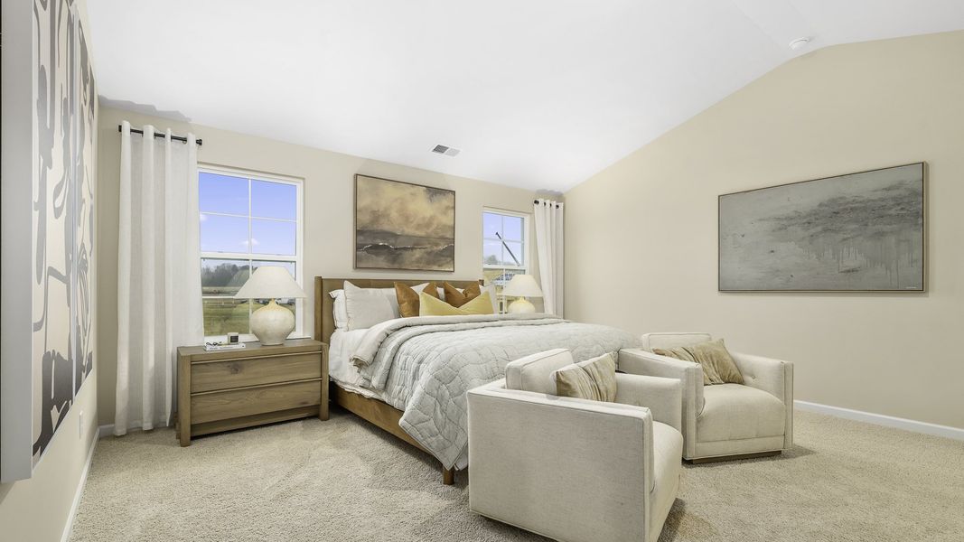 Furnished interior in a model home at The Estates at Edinborough in Gibsonville (Image 17).