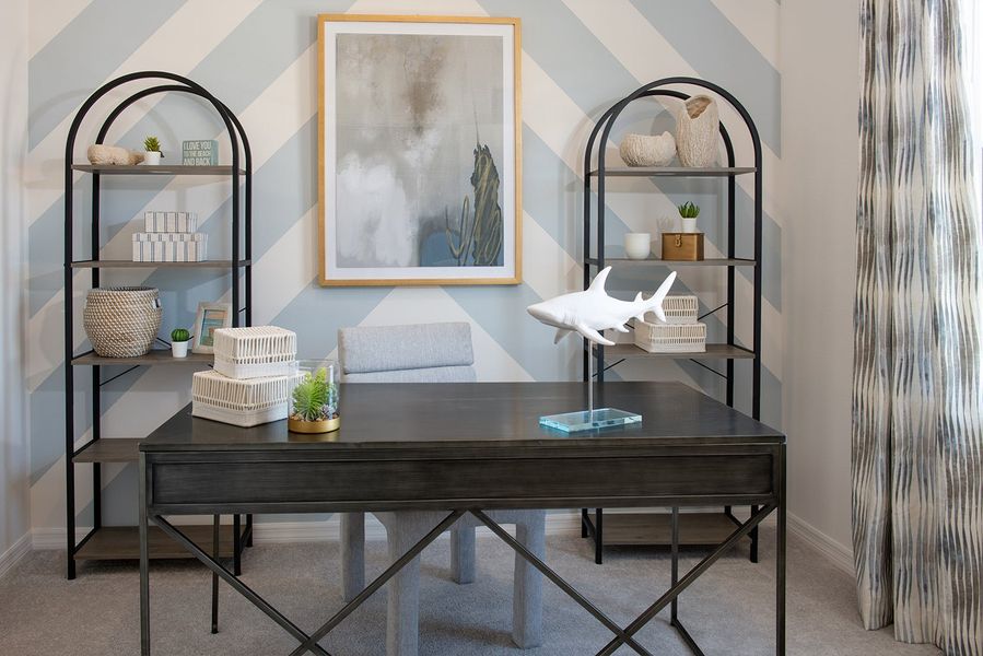 Furnished interior in a model home at Liberty Station Townhomes in Orange City (Image 7). Furnished interior in a model home at Liberty Station Townhomes in Orange City (Image 7).
