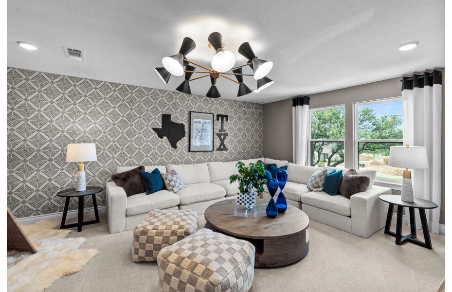 Open loft area designed for gatherings, hobbies, or personal retreat. Open loft area designed for gatherings, hobbies, or personal retreat.