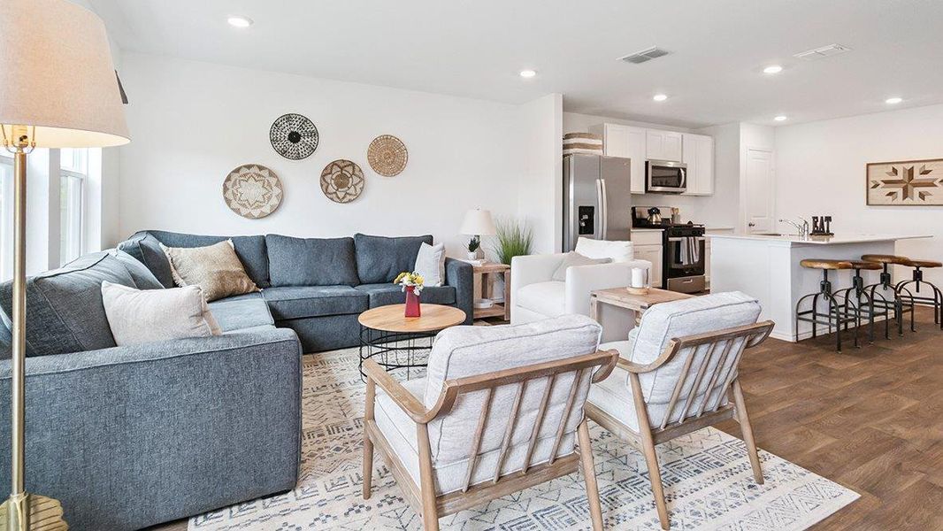 Furnished interior in a model home at Blue Ridge Ranch in San Antonio (Image 16).