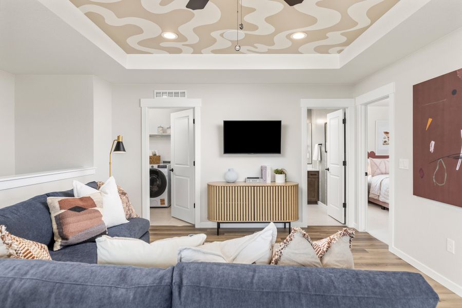 American Legend Homes' 40' Model in Sterling Ranch - Rec Room American Legend Homes' 40' Model in Sterling Ranch - Rec Room