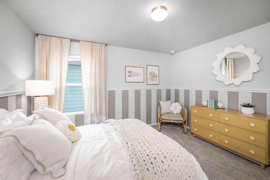 Furnished interior in a model home at Applewhite Meadows in San Antonio (Image 53).