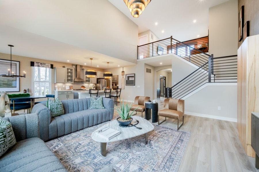 Furnished interior in a model home at Leeland Farms in Fuquay Varina (Image 43).