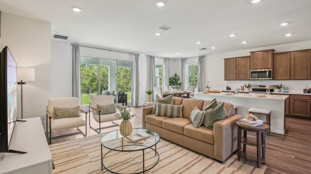 Furnished interior in a model home at Hammock at Two Rivers in Zephyrhills (Image 4). Furnished interior in a model home at Hammock at Two Rivers in Zephyrhills (Image 4).