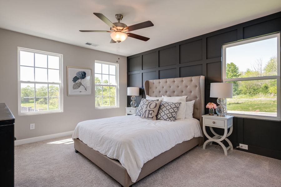 Furnished interior in a model home at Oxford Station in Gallatin (Image 48).