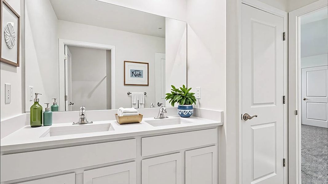 Furnished interior in a model home at Autumn Glen in Belleview (Image 56).