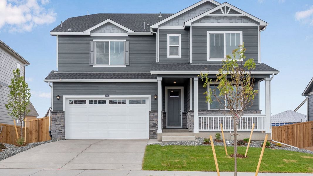 Front exterior of a home in the Trails at Crowfoot community, located in Parker, CO (Image 4). Front exterior of a home in the Trails at Crowfoot community, located in Parker, CO (Image 4).