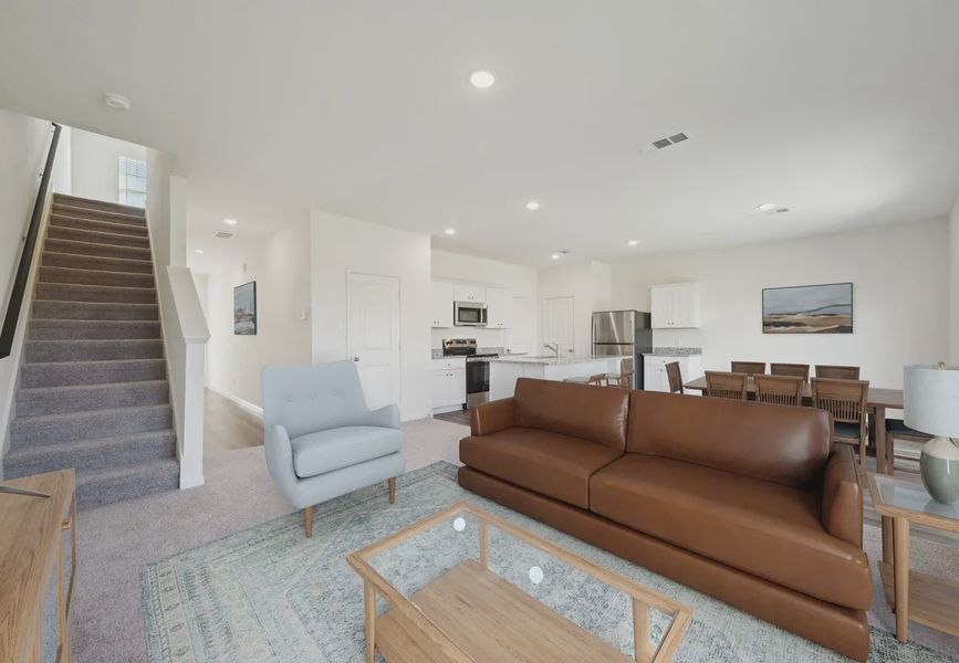 Furnished interior in a model home at Coyote Meadows in Anna (Image 8).