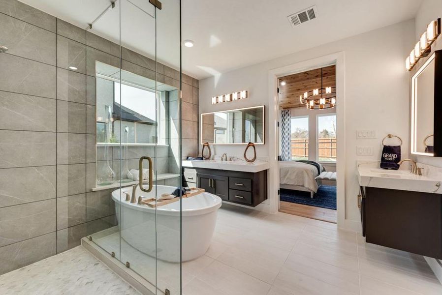 Furnished interior in a model home at Chatham Reserve in Providence Village (Image 15).