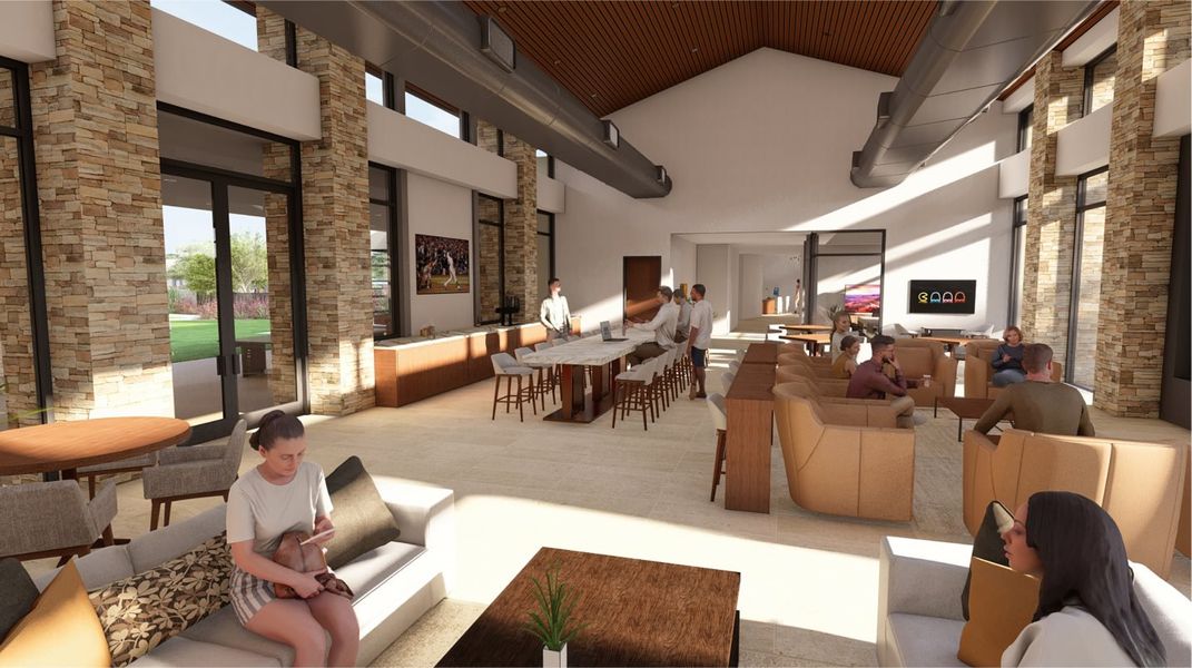 Clubhouse amenity interior lounge