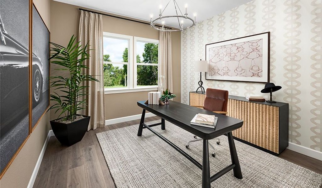 Furnished interior in a model home at Bongard Estates in Clermont (Image 11).