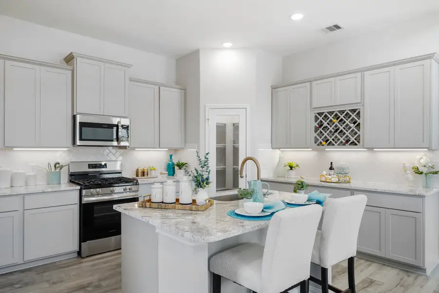 Furnished interior in a model home at Bluebonnet Village in Bellville (Image 4). Furnished interior in a model home at Bluebonnet Village in Bellville (Image 4).