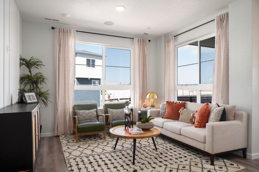 Furnished interior in a model home at The Commons at Victory Ridge in Colorado Springs (Image 18).