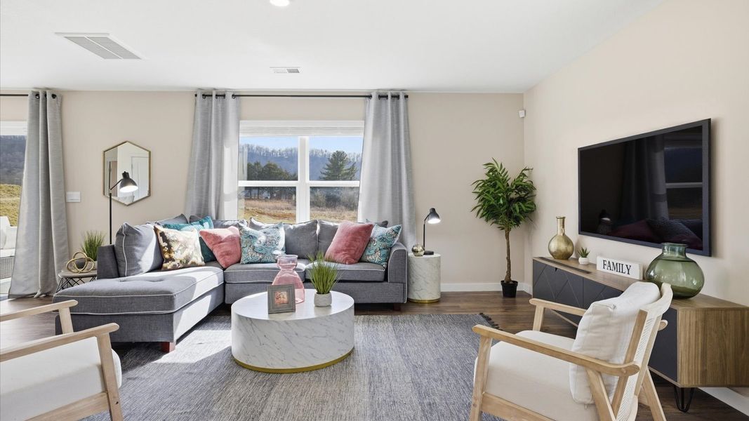 Furnished interior in a model home at Belhaven in Knoxville (Image 16).