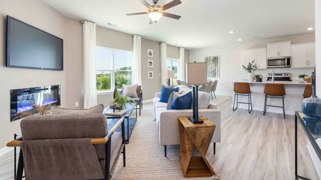 Furnished interior in a model home at Greenbriar Ridge in Statesville (Image 11).