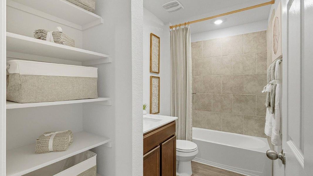 Furnished interior in a model home at Mesa Ridge in Temple (Image 35).