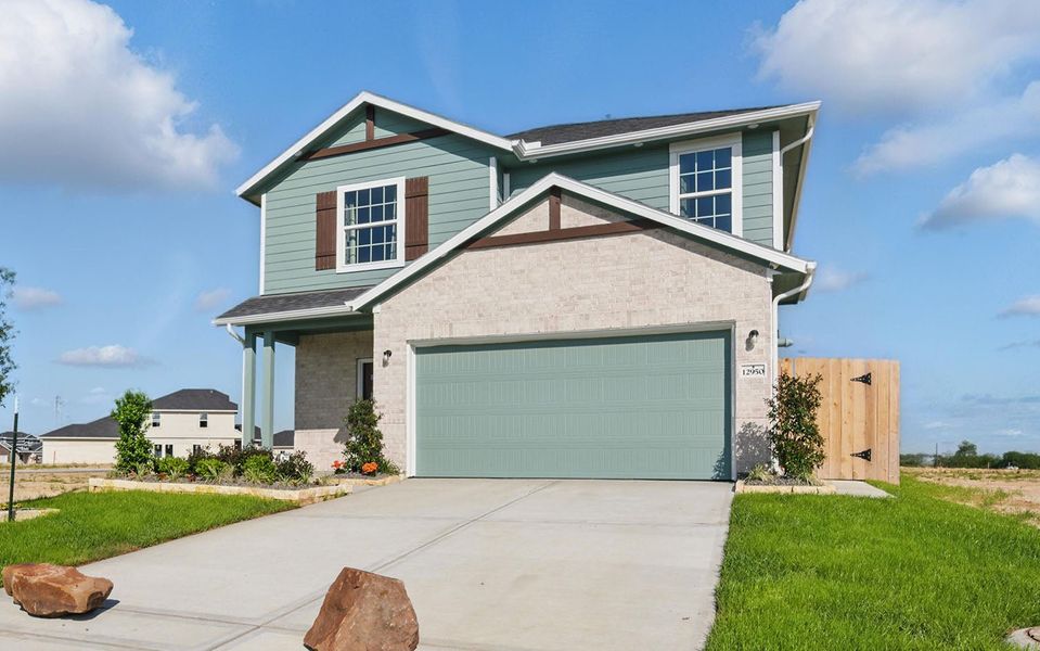 Front exterior of a home in the Sweetgrass Village community, located in Crosby, TX (Image 10). Front exterior of a home in the Sweetgrass Village community, located in Crosby, TX (Image 10).