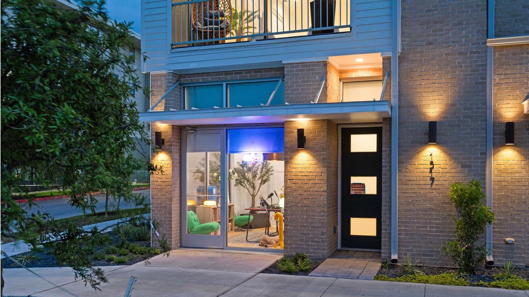 Exterior details of a home in MUELLER EIGHT LIVE WORK COLLECTION, Austin (Image 7). Exterior details of a home in MUELLER EIGHT LIVE WORK COLLECTION, Austin (Image 7).