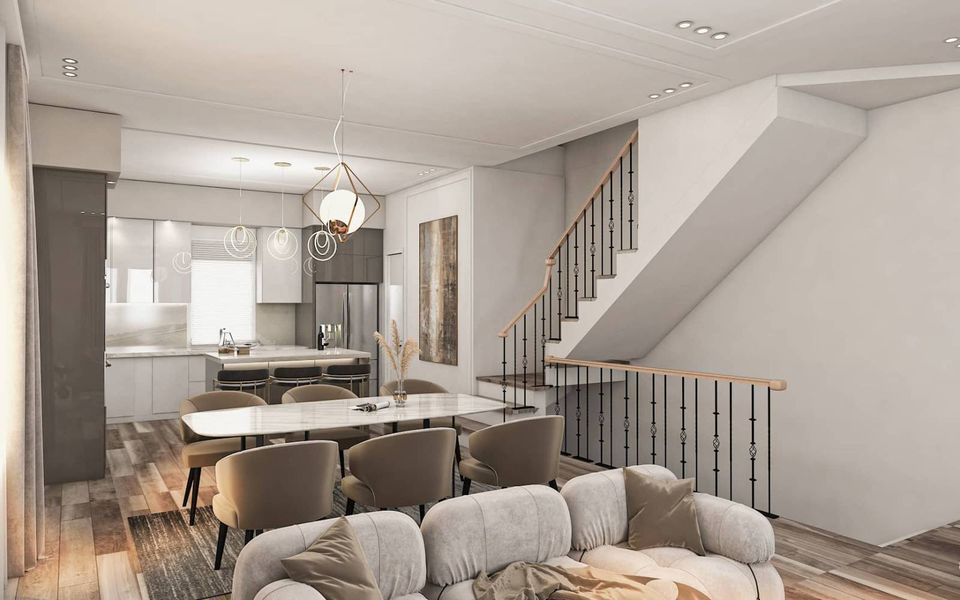 Furnished interior in a model home at Woodcrest Homes in Houston (Image 4). Furnished interior in a model home at Woodcrest Homes in Houston (Image 4).