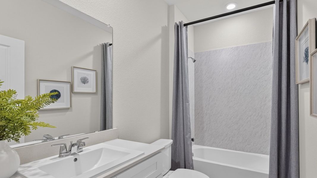Furnished interior in a model home at Crane Crossing in Crandall (Image 15). Furnished interior in a model home at Crane Crossing in Crandall (Image 15).