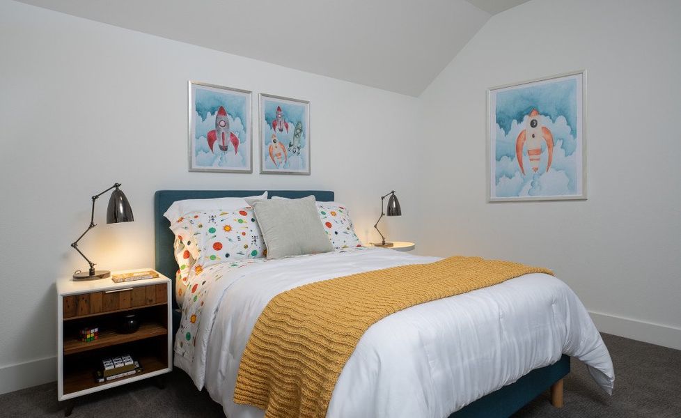 Furnished interior in a model home at Provence 50s in Austin (Image 21).