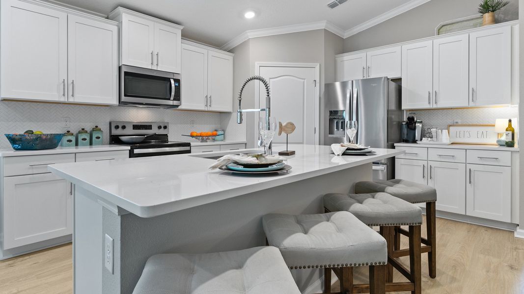 Furnished interior in a model home at American Village in Palm Coast (Image 7). Furnished interior in a model home at American Village in Palm Coast (Image 7).