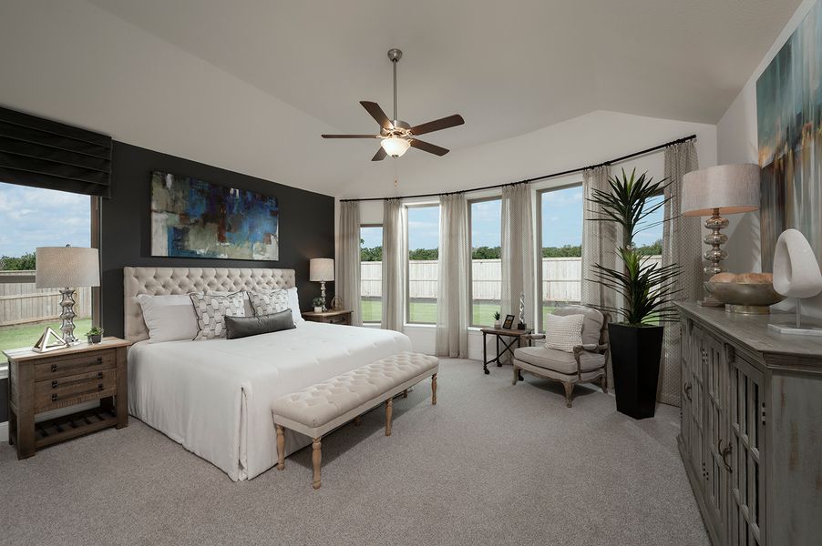 Furnished interior in a model home at Meridiana 60' in Manvel (Image 31).