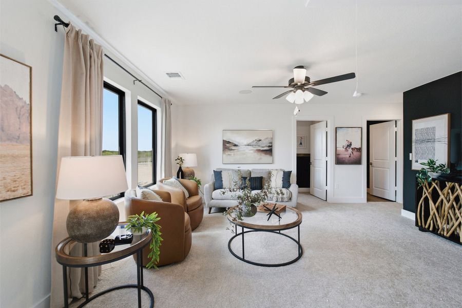 Furnished interior in a model home at Lone Oak in San Antonio (Image 32).
