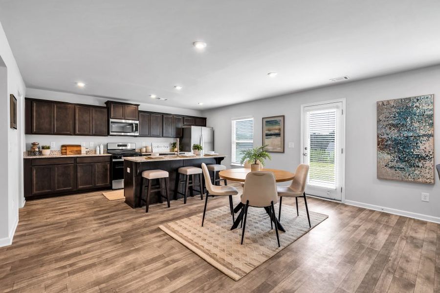 Furnished interior in a model home at The Reserve at Chapel Hill Phase II in Douglasville (Image 4).